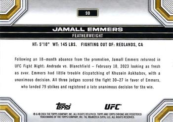 2024 Topps Chrome UFC #90 Jamall Emmers Back