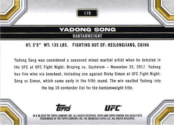 2024 Topps Chrome UFC #179 Yadong Song Back