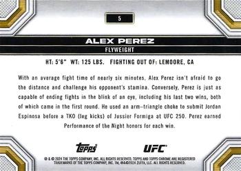 2024 Topps Chrome UFC - Aqua Refractor #5 Alex Perez Back