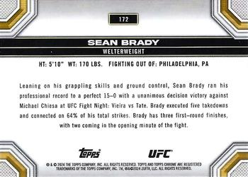 2024 Topps Chrome UFC - Blue Refractor #172 Sean Brady Back