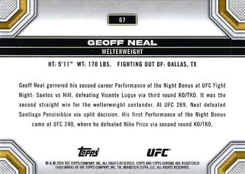 2024 Topps Chrome UFC - Purple Refractor #67 Geoff Neal Back