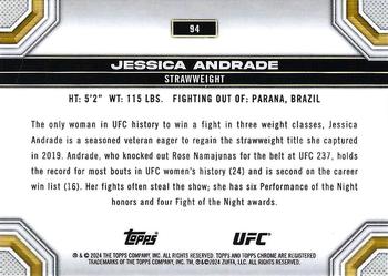 2024 Topps Chrome UFC - Purple Refractor #94 Jessica Andrade Back