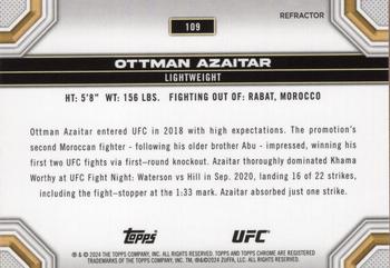 2024 Topps Chrome UFC - Refractor #109 Ottman Azaitar Back