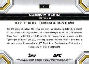2024 Topps Chrome UFC - Speckle #53 Ludovit Klein Back