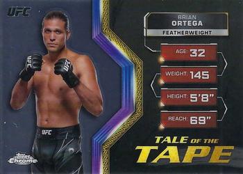2024 Topps Chrome UFC - Tale of the Tape #TFT-8 Brian Ortega Front