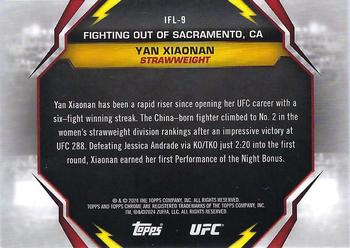 2024 Topps Chrome UFC - International Flair #IFL-9 Yan Xiaonan Back