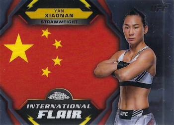 2024 Topps Chrome UFC - International Flair #IFL-9 Yan Xiaonan Front