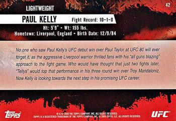 2009 Topps UFC Round 2 #42 Paul Kelly Back