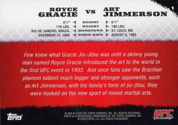 2009 Topps UFC Round 1 #1 Royce Gracie / Art Jimmerson Back