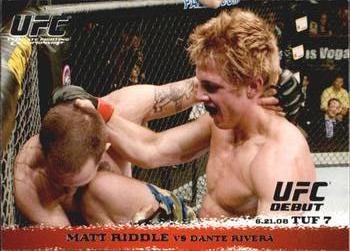 2009 Topps UFC Round 1 #85 Matt Riddle / Dante Rivera Front
