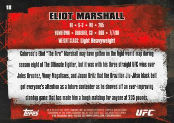 2010 Topps UFC #18 Eliot Marshall Back