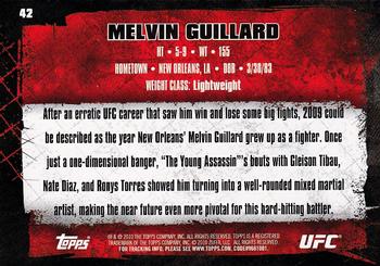 2010 Topps UFC #42 Melvin Guillard Back