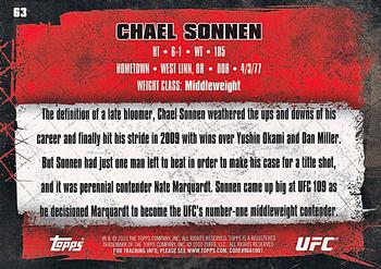 2010 Topps UFC #63 Chael Sonnen Back