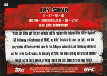 2010 Topps UFC #69 Jay Silva Back