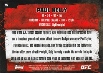 2010 Topps UFC #75 Paul Kelly Back