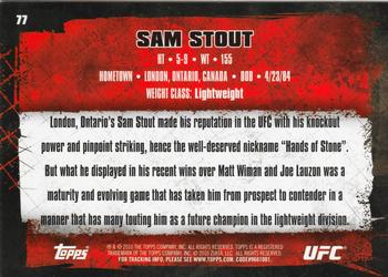 2010 Topps UFC #77a Sam Stout Back