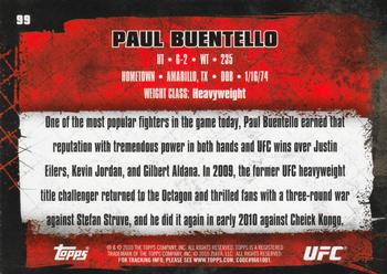 2010 Topps UFC #99 Paul Buentello Back