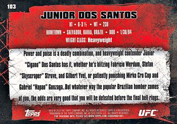 2010 Topps UFC #103 Junior dos Santos Back