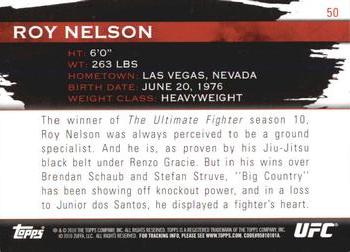 2010 Topps UFC Knockout #50 Roy Nelson Back