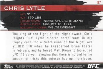 2010 Topps UFC Knockout #87 Chris Lytle Back