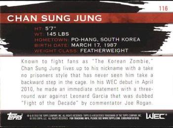 2010 Topps UFC Knockout #116 Chan Sung Jung Back