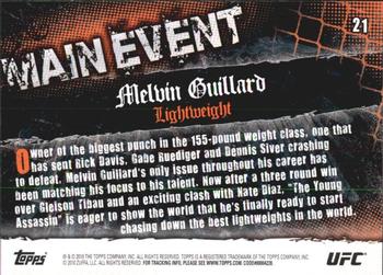 2010 Topps UFC Main Event #21 Melvin Guillard Back