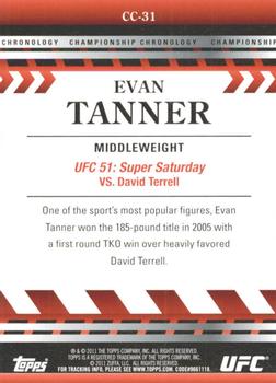 2011 Topps UFC Title Shot - Championship Chronology #CC-31 Evan Tanner Back