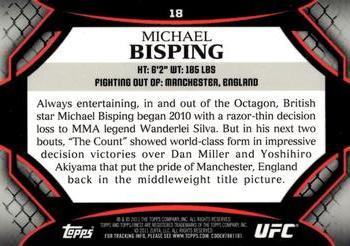 2011 Finest UFC #18 Michael Bisping Back