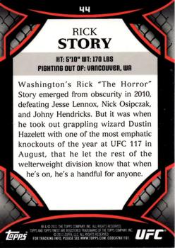 2011 Finest UFC #44 Rick Story Back