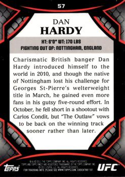 2011 Finest UFC #57 Dan Hardy Back