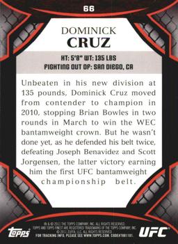 2011 Finest UFC #66 Dominick Cruz Back