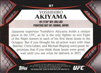 2011 Finest UFC #87 Yoshihiro Akiyama Back