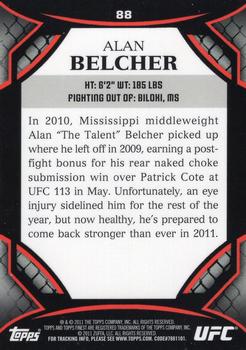 2011 Finest UFC #88 Alan Belcher Back