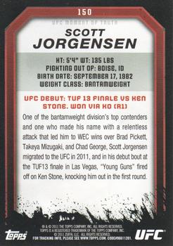 2011 Topps UFC Moment of Truth #150 Scott Jorgensen Back