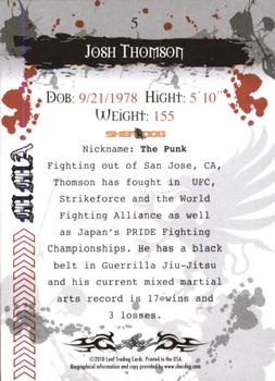 2010 Leaf MMA #5 Josh Thomson Back