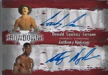 2010 Leaf MMA - Showdowns Dual Autographs Red #DC1/AN1 Donald Cerrone / Anthony Njokuani Front