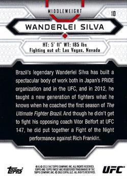 2013 Finest UFC #10 Wanderlei Silva Back