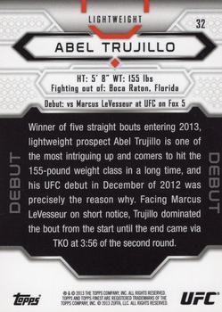 2013 Finest UFC #32 Abel Trujillo Back