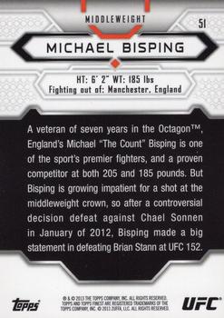 2013 Finest UFC #51 Michael Bisping Back