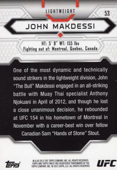 2013 Finest UFC #53 John Makdessi Back