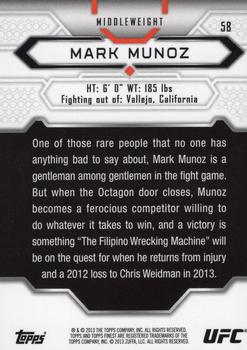 2013 Finest UFC #58 Mark Munoz Back