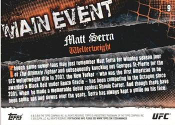 2010 Topps UFC Main Event - Gold #9 Matt Serra Back