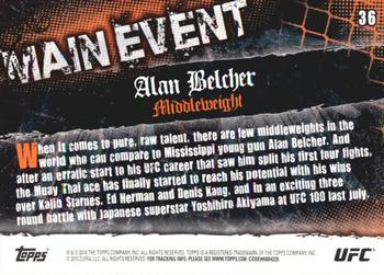 2010 Topps UFC Main Event - Gold #36 Alan Belcher Back