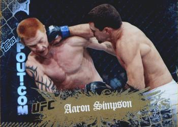 2010 Topps UFC Main Event - Gold #49 Aaron Simpson Front