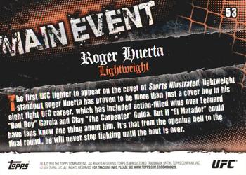 2010 Topps UFC Main Event - Gold #53 Roger Huerta Back