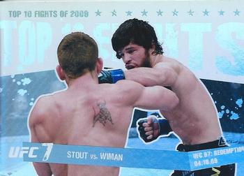 2010 Topps UFC Main Event - Top 10 Fights of 2009 #19 Sam Stout / Matt Wiman Front