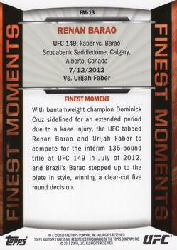2013 Finest UFC - Finest Moments #FM-13 Renan Barao Back