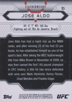 2013 Finest UFC - Refractors Blue #95 Jose Aldo Back