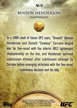 2013 Finest UFC - Valor #V-7 Benson Henderson Back