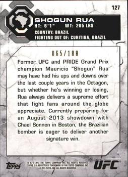 2013 Topps UFC Bloodlines - Flag Parallel #127 Shogun Rua Back